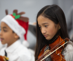 Girl playing violin