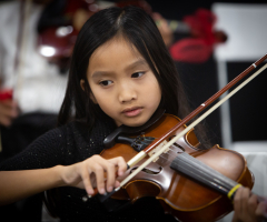 Girl playing violin