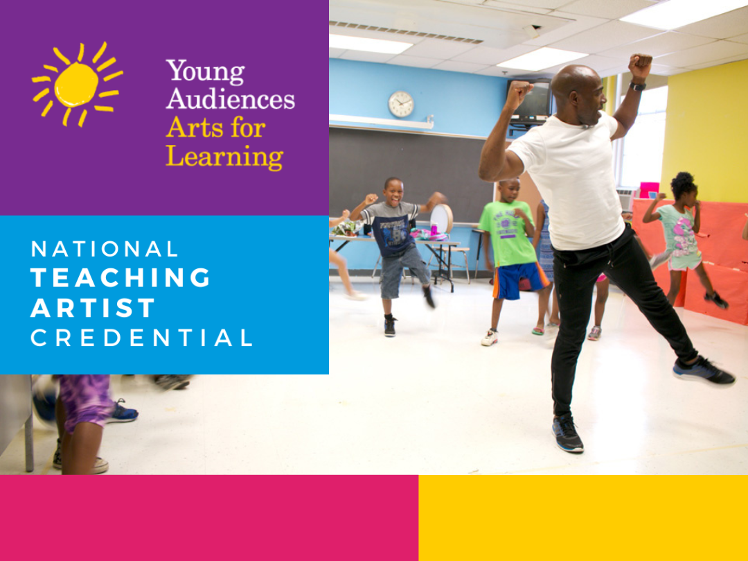 TAC promo image - featuring artist in classroom