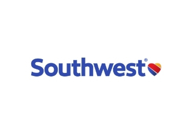 Southwest Airlines logo, blue with colorful heart